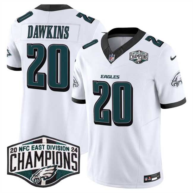 Men's Philadelphia Eagles #20 Brian Dawkins White 2024 New NFC East Champions F.U.S.E. Vapor Untouchable Limited Stitched Jersey,We sell and wholesale Men's Philadelphia Eagles #20 Brian Dawkins White 2024 New NFC East Champions F.U.S.E. Vapor Untouchable Limited Stitched Jersey on line form chian!